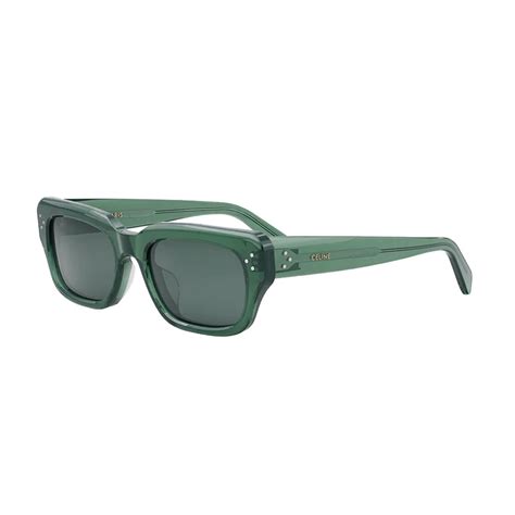 celine cl40267u|Celine Bold 3 Dots Green Rectangular Ladies Sunglasses .